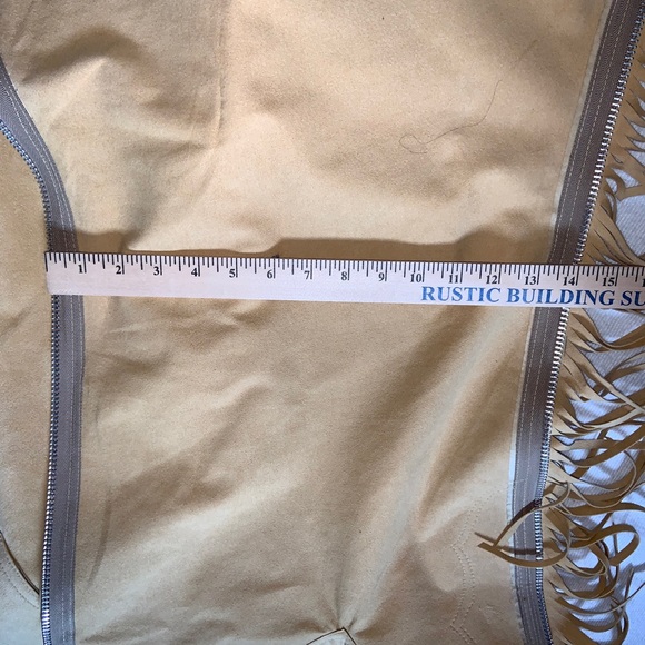 Western tan Ultra Suede show chaps small/ Medium custom - Picture 5 of 9